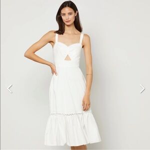 BCBG Cutout Flounce Dress - Size 8